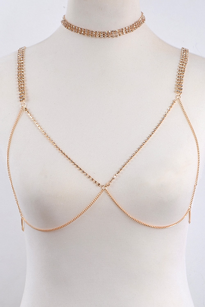 Glare Bra Chain & Choker Set - House of Glare