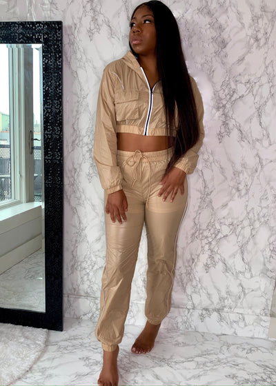 Cropped Wind Breaker & Jogger Pants - House of Glare